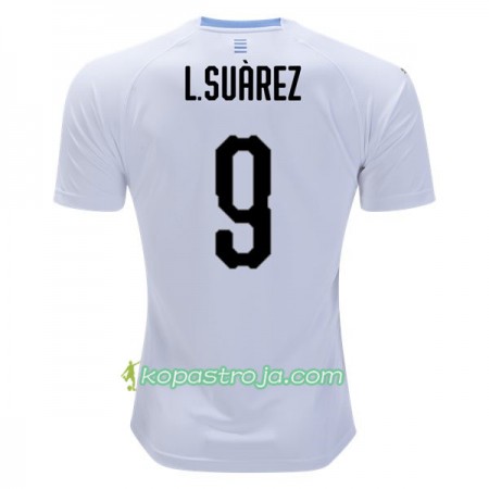 Billiga Fotbollströjor Uruguay L.Suarez 9 VM 2018 Borta tröja
